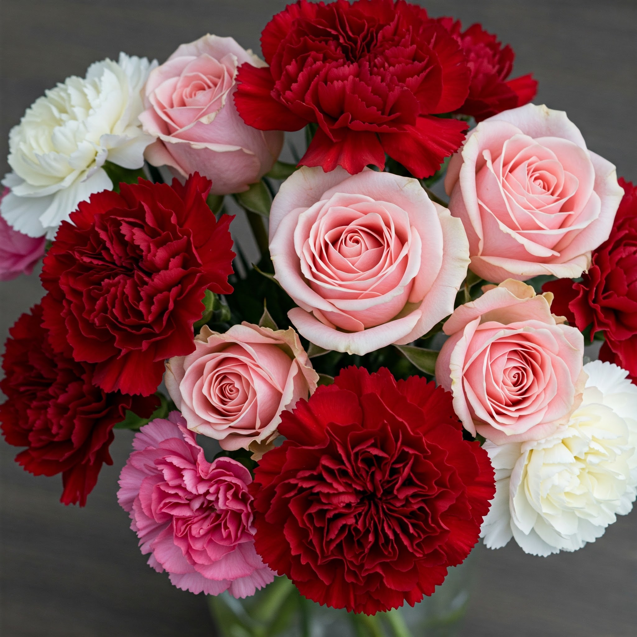 carnations and roses in bulk